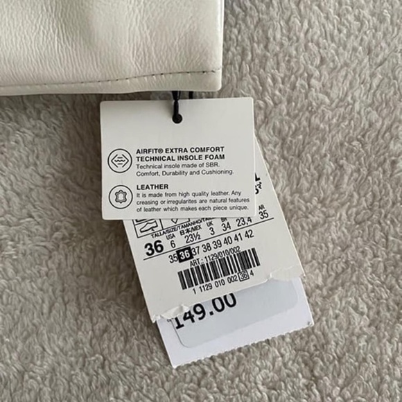 Zara Leather Pointed Toe Boots in Ecru - Picture 5 of 6